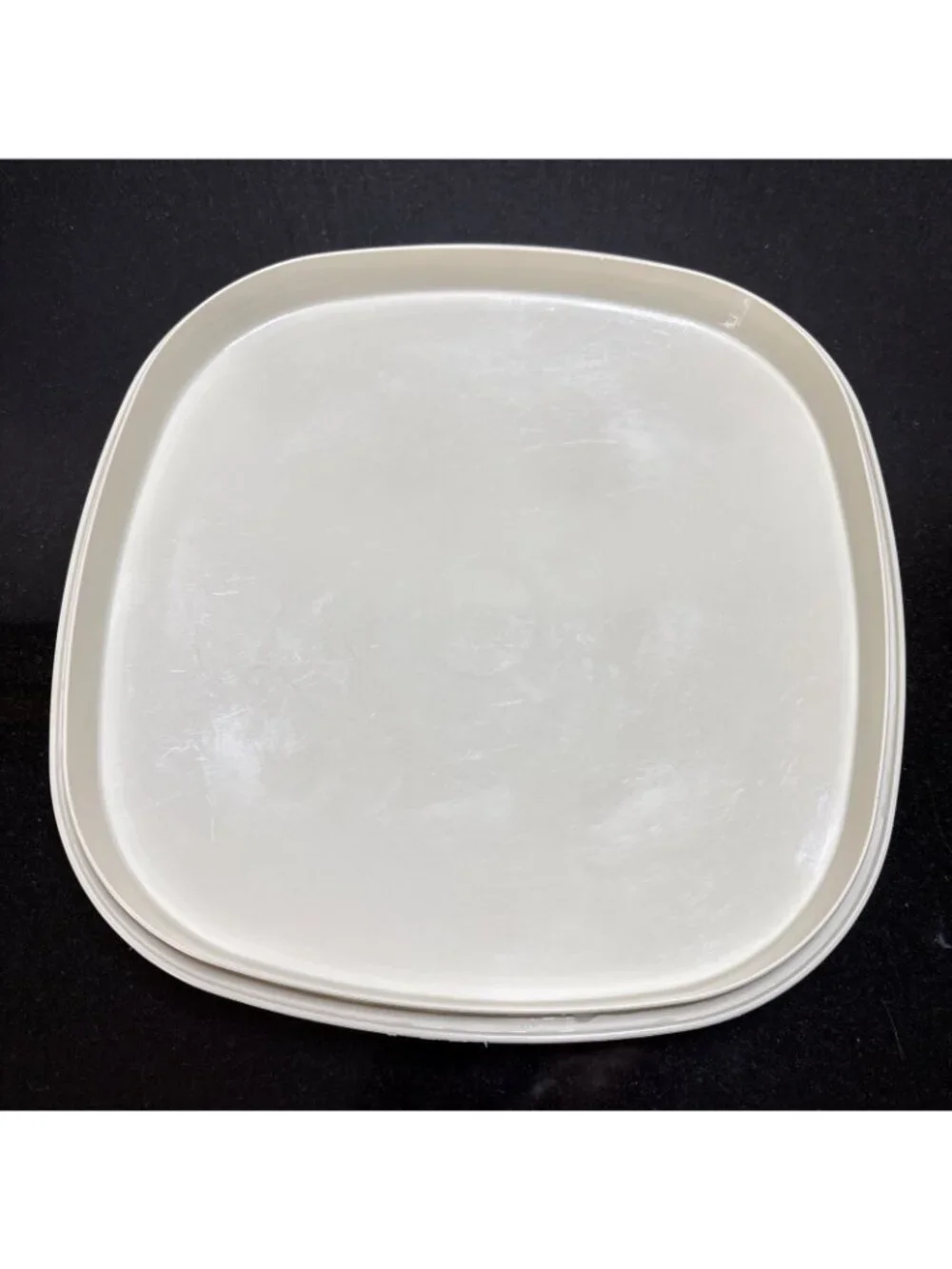 Vintage Tupperware Vegetable Steamer Square Lid Replacement 889-12 Almond 90s